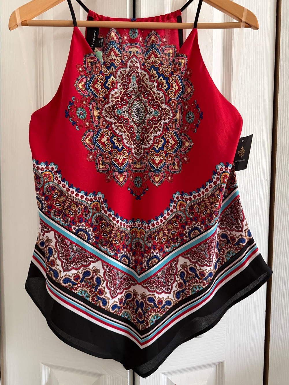 Fortune & Ivy Sara Handkerchief Blouse from Stitch Fix. Size Medium